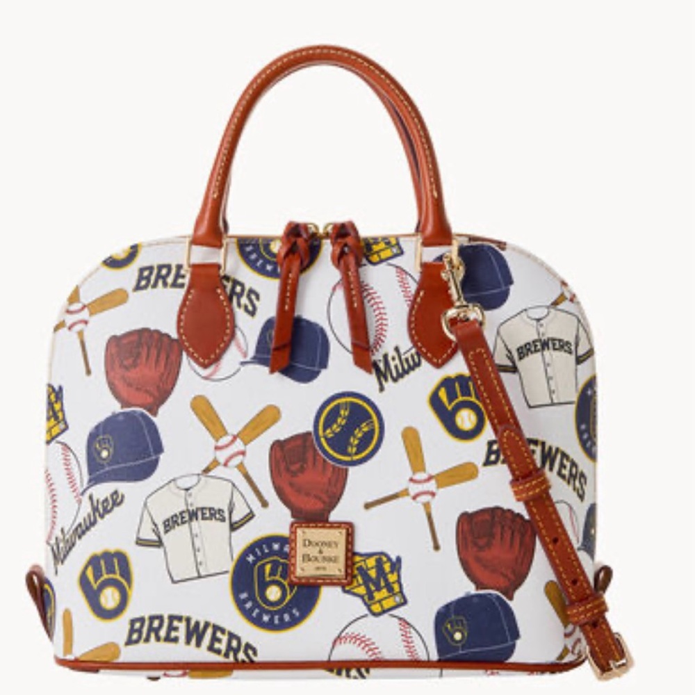 Milwaukee Brewers Dooney and Bourke Zip Zip Purse NWT